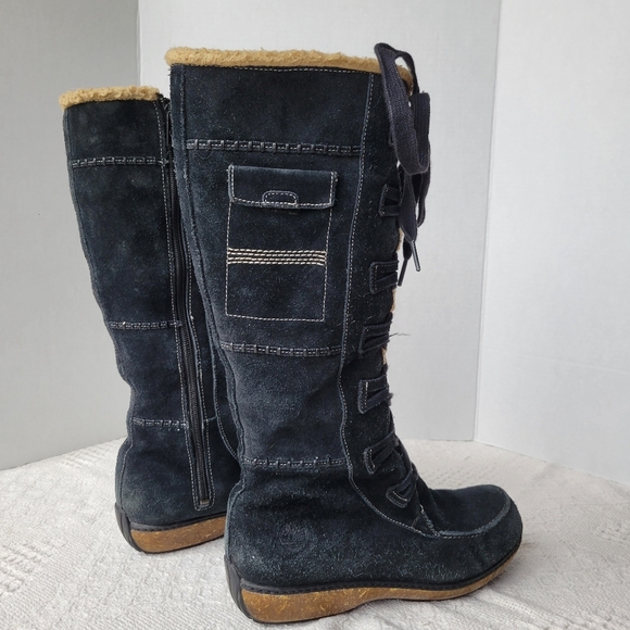 Timberland, Grandy EatherKeepers, Waterproof Suede Zip Up Sherpa Lined Boot - Picture 3 of 12